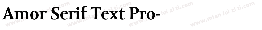 Amor Serif Text Pro字体转换